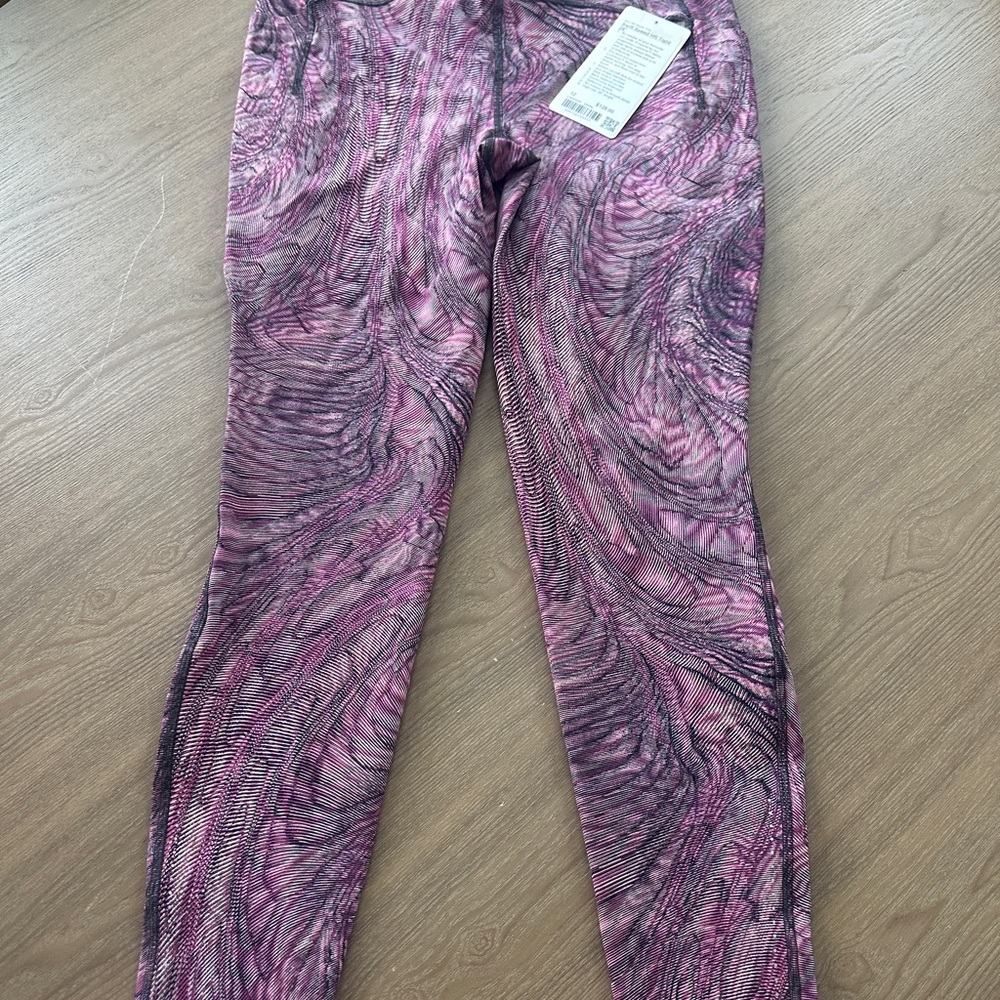 lululemon athletica Pink and Black Patterned Leggings